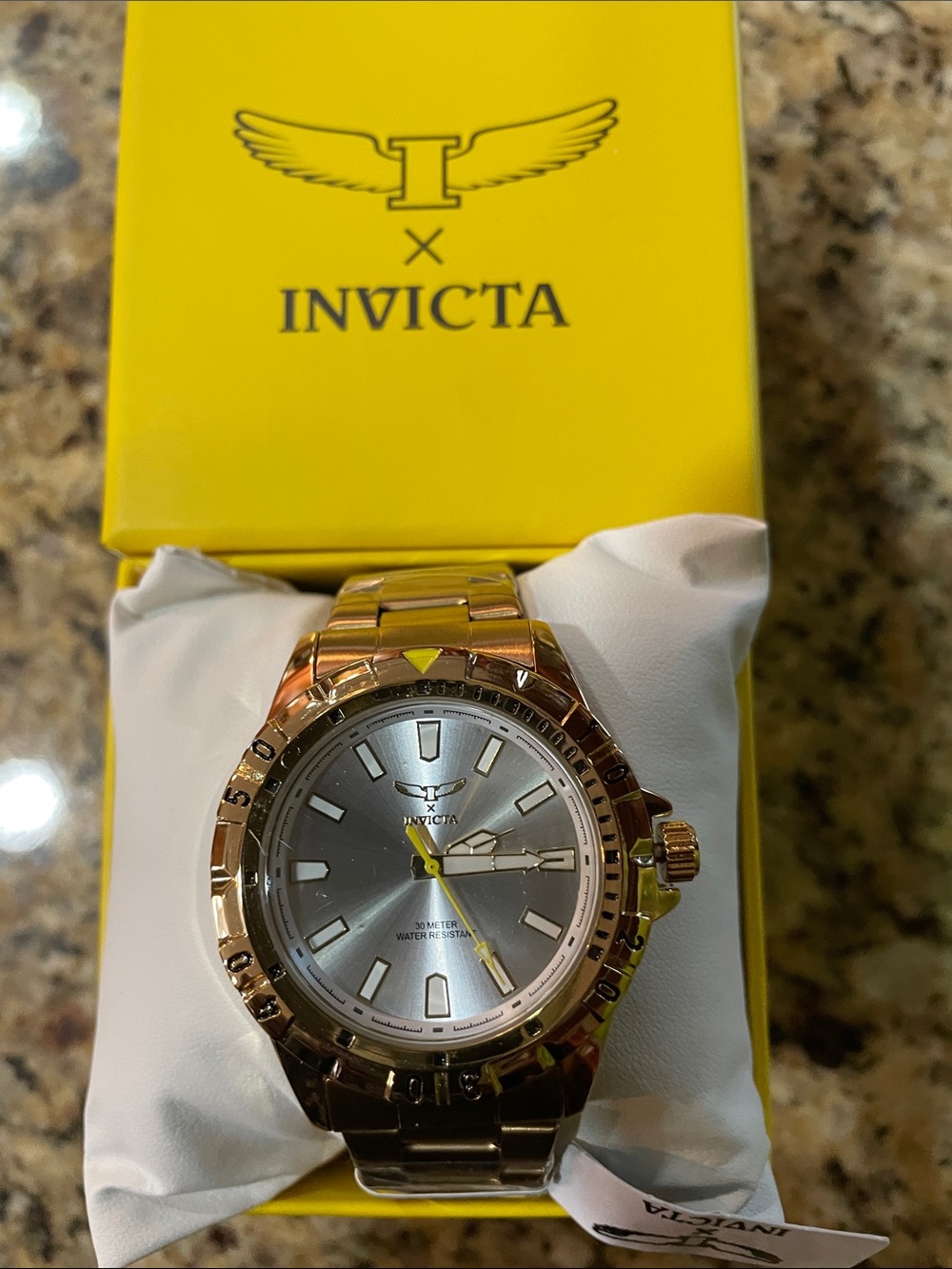 Invicta Men’s Gold and Silver Dial Stainless Steel Watch